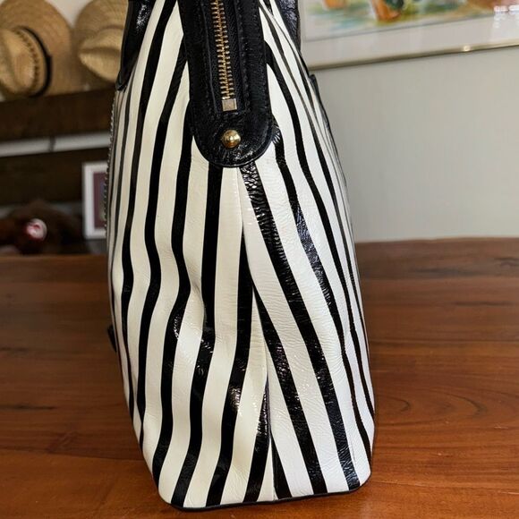 Badgley Mischka black/white 
Belle Selena Striped
Convertible Satchel - Picture 5 of 16